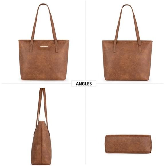 Tote Bags Vegan Leather Purses Handbags Women Top Handle Ladies Shoulder Bags - Picture 5 of 6